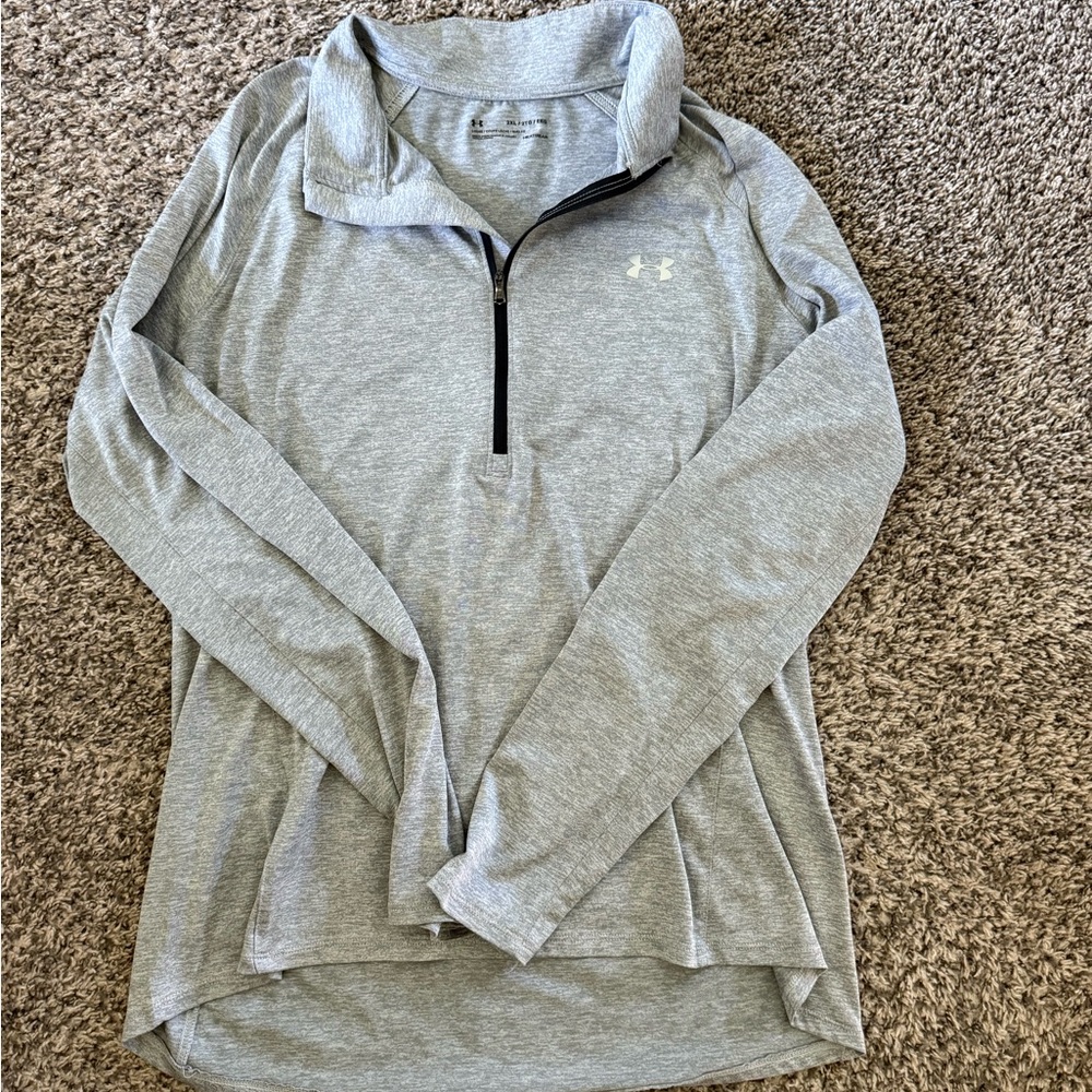 Under Armour Light Gray Half-Zip Top